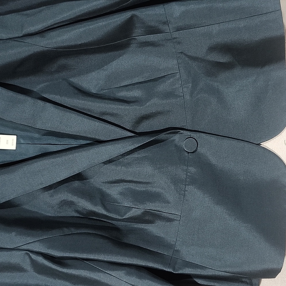 NWT Talbots 22W Dark Teal Blue Silk Blazer Jacket - Picture 5 of 16